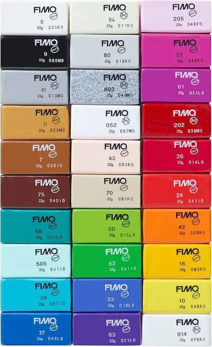 STAEDTLER 4 Pack - FIMO Soft Oven-Bake Polymer Modeling Clay (4 Sets of 30 pcs) Starter Kit for Scultpting, and Crafting for Beginners, Assorted Colors (0.88 oz Blocks), 120 Count