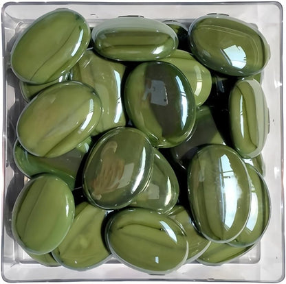 Mosaic Tiles Stained Glass, Textured Glass Mosaic Making with Handmade for DIY Art Crafts，Home Decorations - Flat Glass Beads Shape About 10Pcs 190G(0.42LB)
