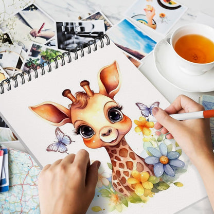 OSIMIG 5 Pack Sketch Book 8.5" x 11" Set, Top Spiral Bound Sketch Pad 150 Sheet Total (68lb/100gsm), Drawing Paper Pad, Sketch Book for Kids, Artist, Adult Art Supplies - Crafty Corner