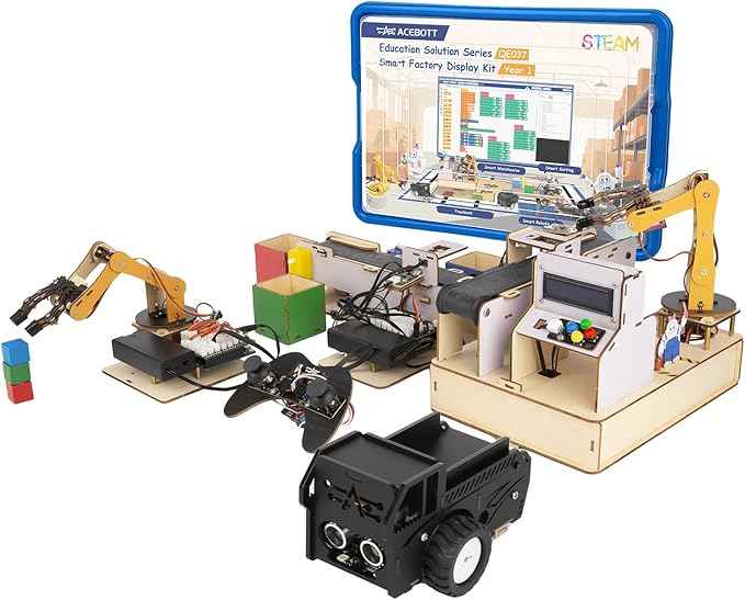 3-in-1 ESP32 IoT Control Smart Factory Kit with 2-in-1 TruckBott Smart Car Kit, Electronics Programming Robotics Kit Compatible with Arduino Scratch, School Home DIY Education STEAM Set for Teens 12+