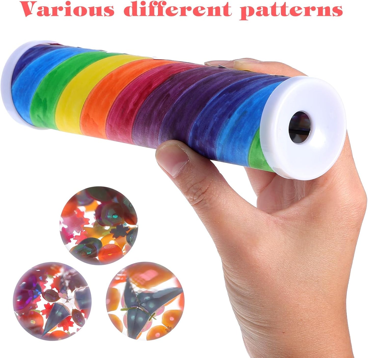 BESTonZON Blank DIY Kaleidoscope Kit, 15 PCS Variety Kaleidoscope Tool, DIY Kit Preschool, Classic s Making Material for Making Teaching