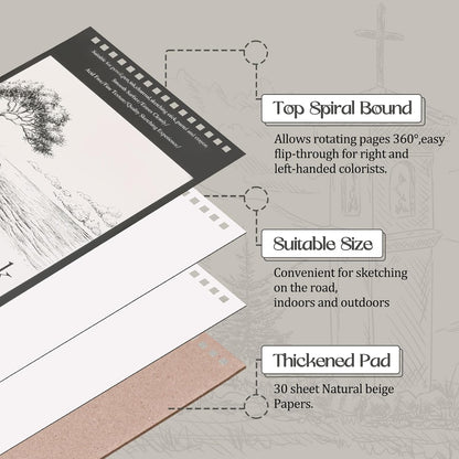 Jexine 60 Pcs 5.5'' x 8.5'' Top Spiral Bound Sketch Book 30 Sheet Each(68lb/100gsm), Sketching Drawing Pad Bulk Artist Sketch Pad Kids Drawing Paper Art Sketchbook for Painting (Tree)