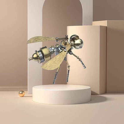 3D Steampunk Metal Puzzle Insects Model Bug Mechanical Making Kit,DIY Projects Craft Kits for Adults,Hobby Kit Funny Ideas Birthday (Little Bee -B)