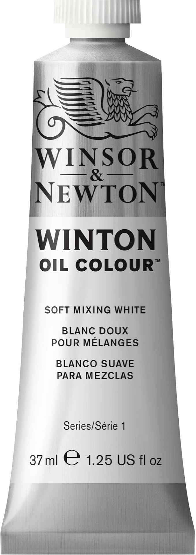 Winsor & Newton Winton 8840009 Fine High-Quality Oil Paint, 37 ml Tube with Even Consistency, Lightfast, High Coverage, Rich in Colour Pigments, Gentle Mixed White