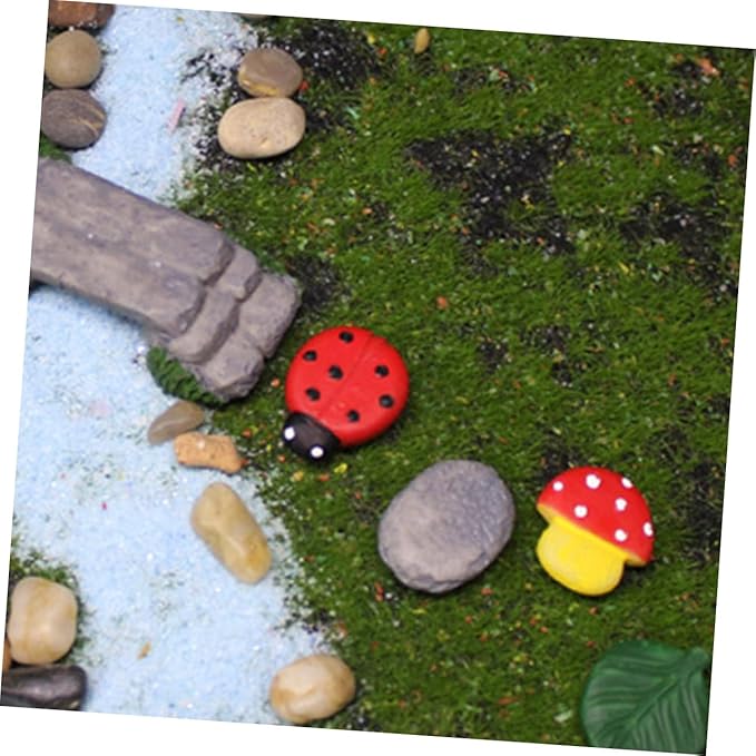 DIY Mini Mushroom Pedal Ornament Fairy Garden Decor for Outside Stepping Stone Kit