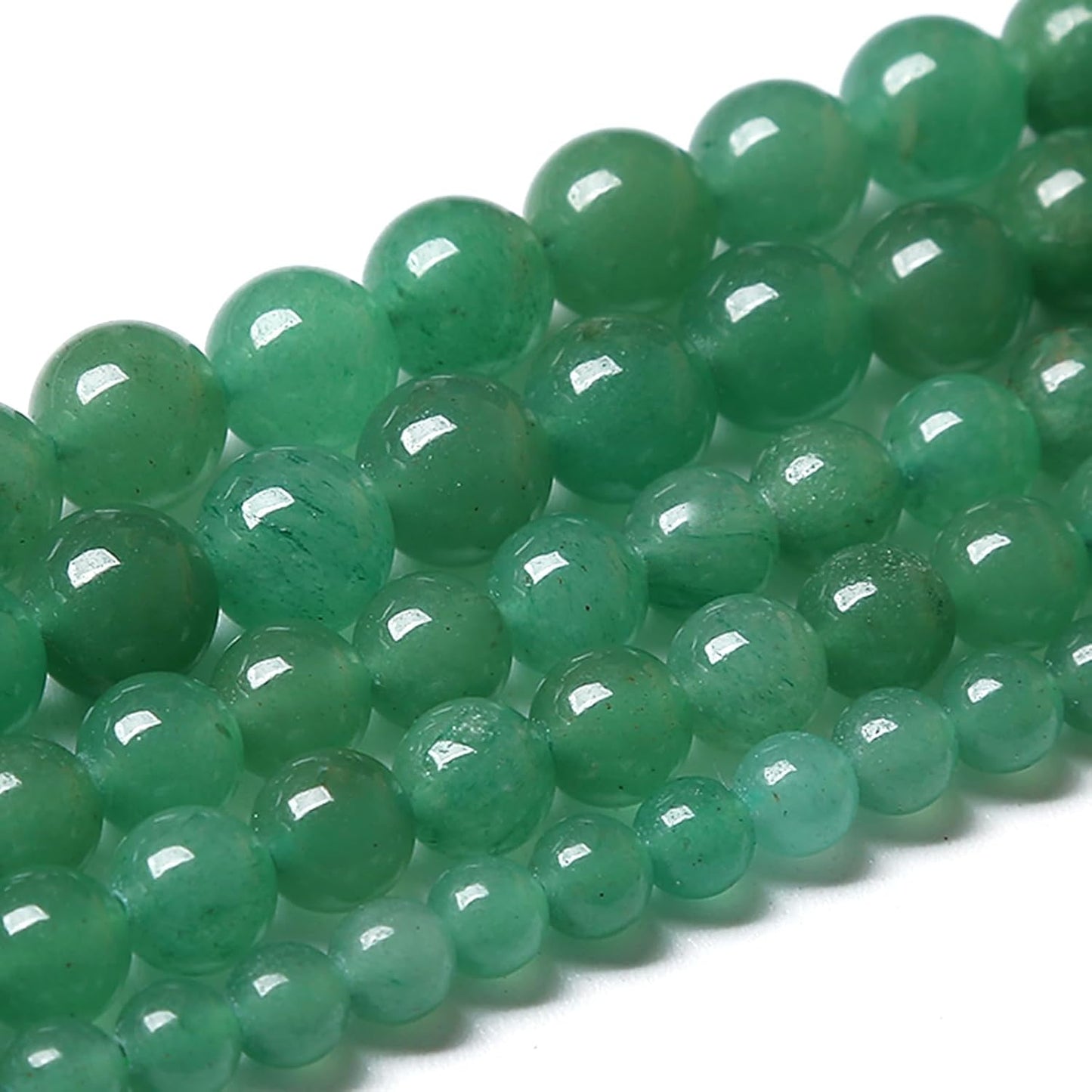 32PCS 12MM Natural Green Aventurine Beads Natural Gemstone Crystal Energy Stone Beads for Jewelry Making DIY Bracelet Necklace 1 Strand 15"