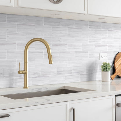 4 Pieces Peel and Stick Backsplash for Kitchen, 3" x 6" PVC Subway Tile 2025 Upgraded Dolomite Star Gray Backsplash Stick on Tile Elevate Kitchen Fireplace RV