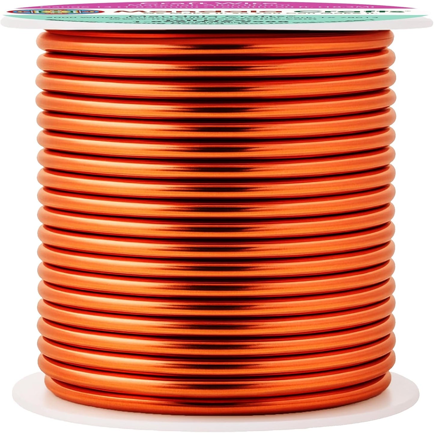 Mandala Crafts 13 Gauge Anodized Aluminum Craft Wire for Jewelry Making - 60 FT Colored Flexible Burnt Orange Wire - Bendable for Bonsai Armature Crafting Sculpting - Crafty Corner