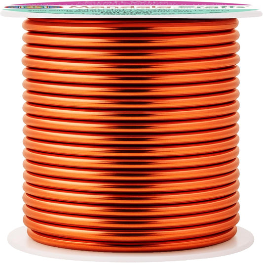 Mandala Crafts 13 Gauge Anodized Aluminum Craft Wire for Jewelry Making - 60 FT Colored Flexible Burnt Orange Wire - Bendable for Bonsai Armature Crafting Sculpting - Crafty Corner
