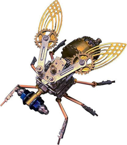 Mechanical Fruit Fly 3D Metal Model Kits Steampunk Sculpture Insect, DIY Projects Metal Building Hobby kit Arts and Crafts Sets, Birthday Gift (Mechanical Fruit Fly)
