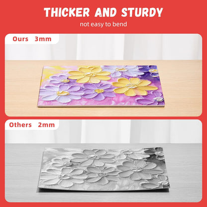 Simetufy 12 Pack 12x16 Inch Large Canvas Boards for Painting Flat Canvas Panels, Gesso Primed Acid-Free 100% Cotton for Acrylic Oil Watercolor Tempera Paint
