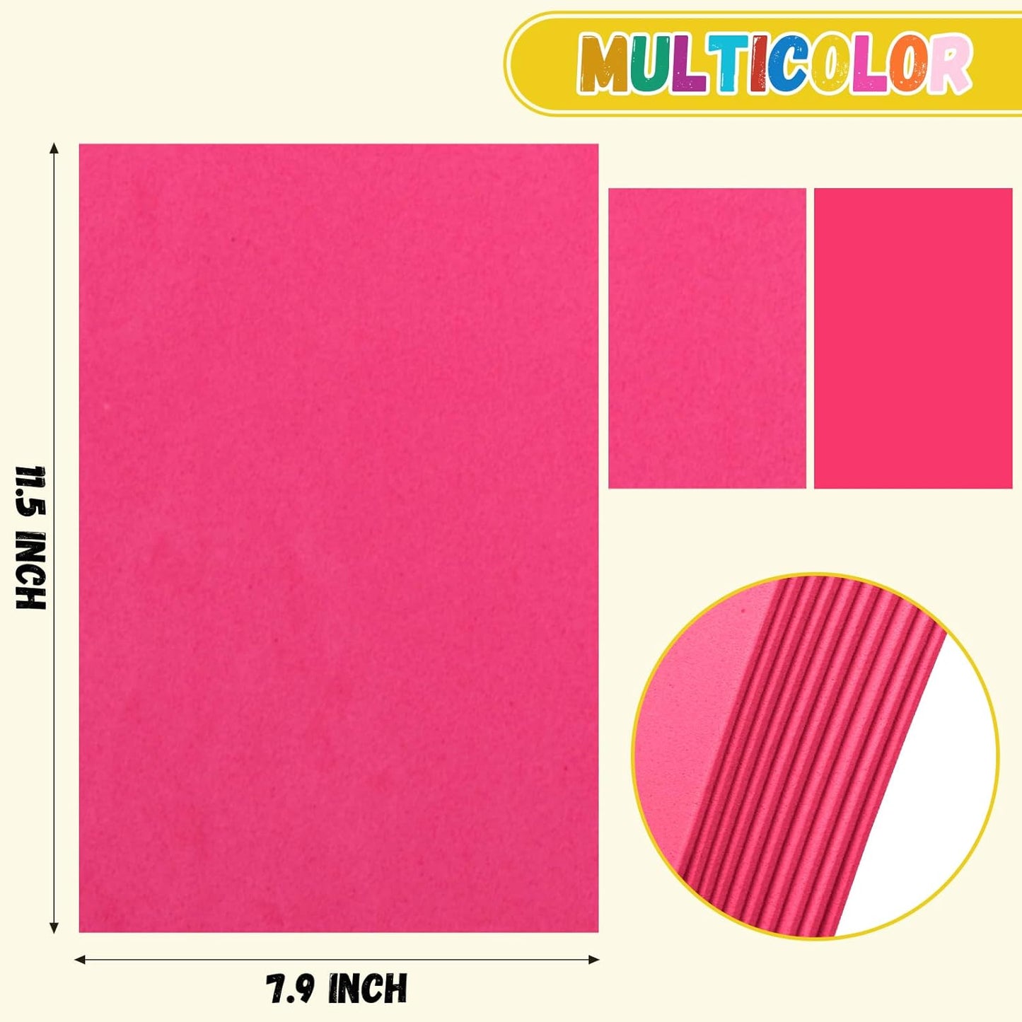 10 Pack Foam Sheets Craft 8 x 12 inch, Eva Color Foam Paper for Art Crafts Projects, Classrooms Scrapbook Gift DIY Cutters Card Party Decoration (Peach Pink) - Crafty Corner