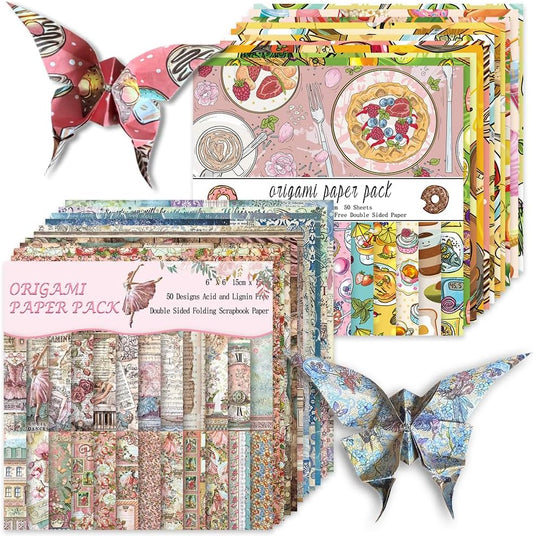 Origami Paper Kit 100 Sheets 70GSM 6 Inch Square Double Sided Color 100 Vivid Solid Colors for Hand Crafts Origami Paper Arts Creativity.Sweet Flower Fairy - Crafty Corner