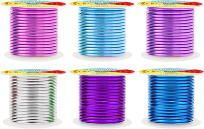 Mandala Crafts 10 Gauge Anodized Aluminum Craft Wire for Jewelry Making - 120 FT Colored Flexible Silver Lavender Purple Pink Ice Blue Turquoise Wire - Bendable for Bonsai Armature Crafting Sculpting - Crafty Corner