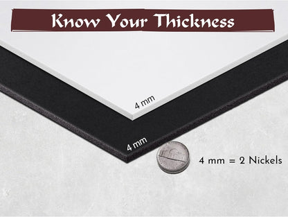 Shape Retention EVA Cosplay Foam 4mm (1mm-10mm) 14x39 inch Black or White High Density EVA Foam Sheets. Premium 85 kg/m3 Heat Shape Material for DIY Convention or Halloween Costumes by The Foamory - Crafty Corner