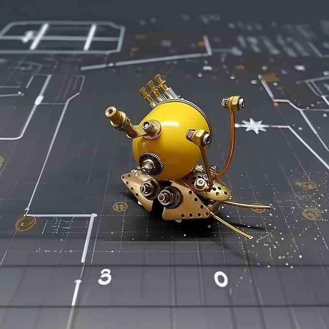 Mechanical Metal DIY 3D Insect Brass 3D Puzzles for Adults Snail Metal Models for Family and Friends (Snail-Y)