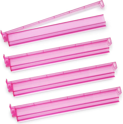 Mahjong Racks with Pushers 4PCS Set Majiang Tile Holder Acrylic Mahjong Racks Accessories and Gifts-Pink