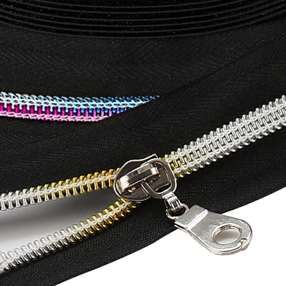 The Yards 10 Yards Bulk Nylon Coil Zipper with Colorful Teeth - Replacement Sewing Zipper with 10PCS Sliders for DIY Craft Bags