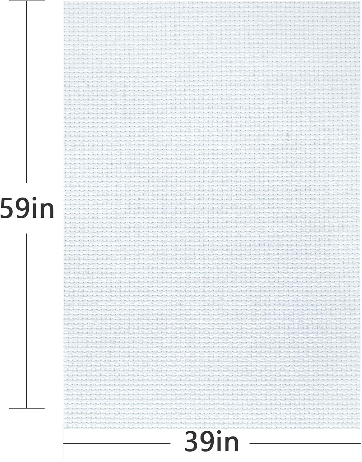 MYFAMIREA Cross Stitch Aida Fabric 11 Count, 59 by 39 Inch Large Size, Classic Reserve Cross Stitch Aida Cloth for Home DIY Embroidery Decoration