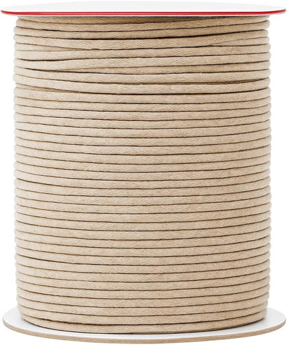 Mandala Crafts 2mm 109 Yards Natural Cotton Waxed Cord for Jewelry Making Bracelet Cord Waxed String - Beading String Thread Jewelry Cords for Necklaces String