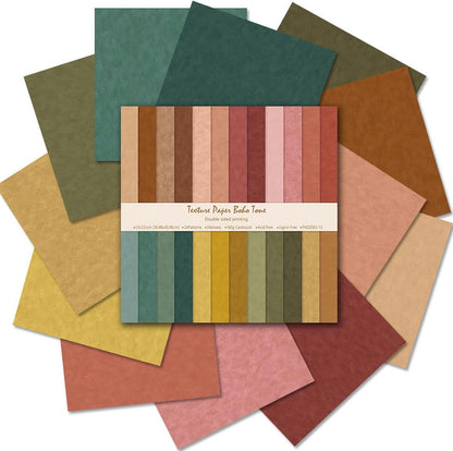 Scrapbook Paper 12x12 Brown, 24 Sheets/24 Designs Double-Sided Bohemian Patterned Craft Paper, Boho Tone Decorative Paper for Junk Journals Greeting Cards Photo Album Decoration (Boho Tone, 12x12 in) - Crafty Corner