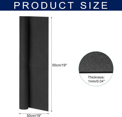 MECCANIXITY Foam Sheets Crafts 19x19 Inch 1mm EVA Craft Foam Paper Foam Sheets for Crafts Projects DIY Cosplay Modeling, Black