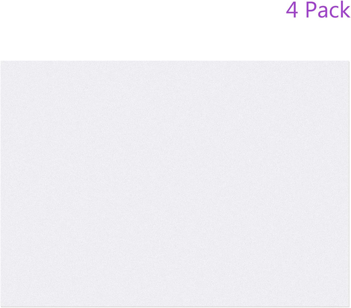 DMiotech 4Pcs Color Correction Gel Light Filter Overlay Transparent Plastic PVC Sheets Matte Translucent for Photo，Film,Video