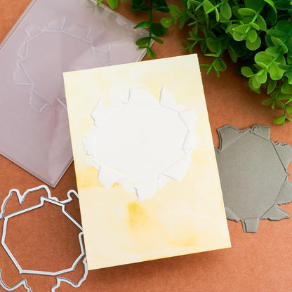BAOFALI3D Embossing Folder and Metal Die Set for Card Making,Hollow Flower Texture Embossing Template Paper Card Embossing Stencil for DIY Scrapbooking Photo Album Card Paper Craft Decoration