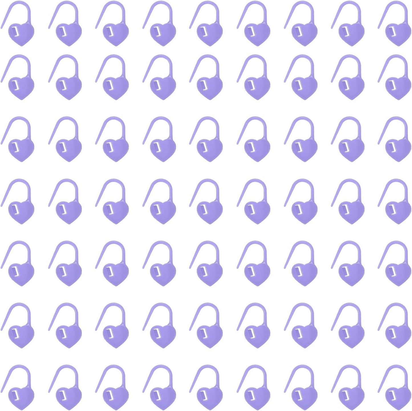 uxcell 400pcs Stitch Markers for Crocheting, Heart Shaped Crochet Marker Needle Clip Counter for Knitting Clothing Tag DIY Craft,Purple