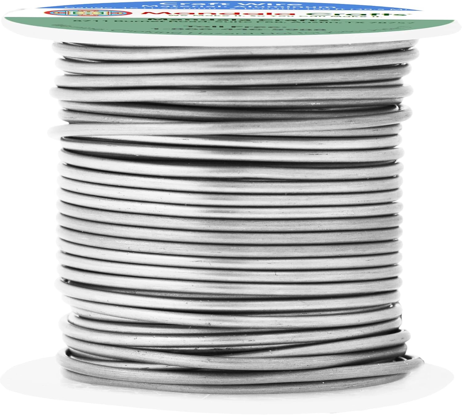Mandala Crafts 16 Gauge Anodized Aluminum Craft Wire for Jewelry Making - 100 FT Colored Flexible Gray Wire - Bendable for Bonsai Armature Crafting Sculpting - Crafty Corner