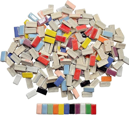 PINUO&KE 0.99 lb Mosaic Tiles for Crafts Bulk, Mosaic Ceramics Pieces for Garden Crafts Kits DIY Mosaic Art Decor