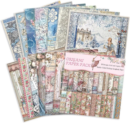Origami Paper Kit 50 Sheets 70GSM 6 Inch Square Double Sided Color 50 Vivid Japanese Washi Chiyo Colors for Hand Crafts Origami Paper Arts Creativity.Flower Fairy - Crafty Corner