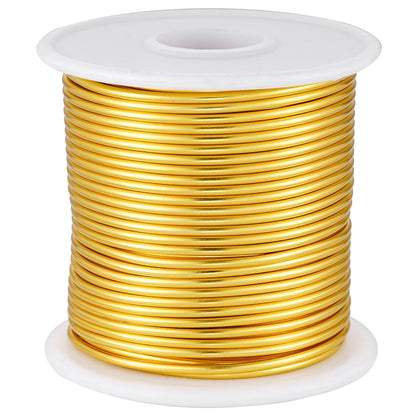 12 Gauge Gold Aluminum Craft Wire (105FT) - Anodized for Jewelry Making, Beading Floral, Plant Gardening, Sculpting & Modeling Craft Wire (Gold #14, 2mm) - Crafty Corner