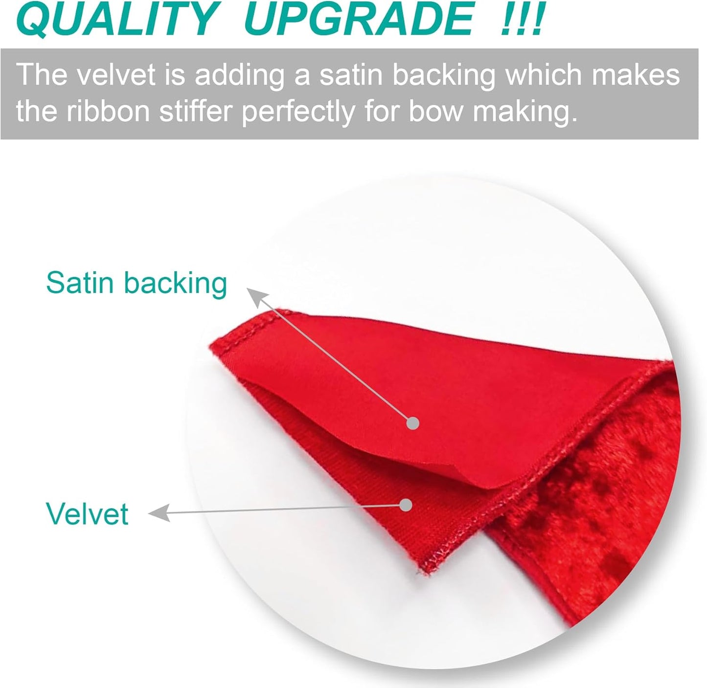 Red Velvet Ribbon 2.5 Inch x 10 Yards for Christmas Tree Topper Home Decoration Wreath Gift Wrapping DIY Craft - Crafty Corner