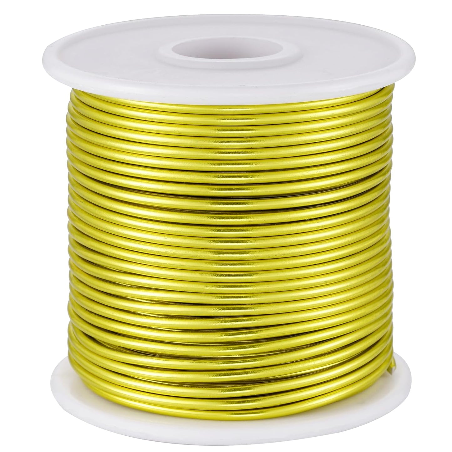 12 Gauge Yellow Green Aluminum Craft Wire (105FT) - Anodized for Jewelry Making, Beading Floral, Plant Gardening, Sculpting & Modeling Craft Wire (Yellow Green #7, 2mm) - Crafty Corner