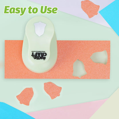 UCEC Hole Punch 1 Inch Craft Christmas Snowflakes Bells Shapes 30 Pieces Hole Puncher for Crafts Set with Craft Paper Cardstock, Mix Shape Designs Hole Puncher for Kids for Crafting Scrapbooking - Crafty Corner