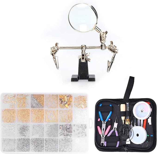 FRELEAN Jewelry Making Kit with 1830 Pieces | Pliers & Beading Supplies for Bracelet Repair/Earring Making/DIY Crafts | Complete Starter Set for Beginners & Hobbyists