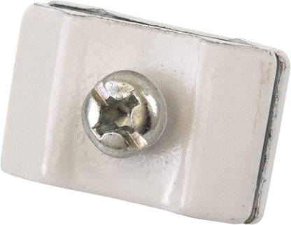 Gridwall Joining Clip Connectors for Grid Panels, Powder-Coated or Chrome Plated Steel (Quantity 20) (20, White)