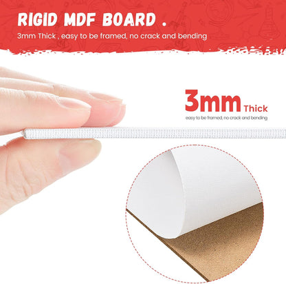 Simetufy 30 Pack 9x12 Inch Canvas Boards for Painting Bulk, Kids Art Novices Blank Canvas Panels, Gesso Primed 100% Cotton for Acrylic Oil Watercolor Tempera Paint