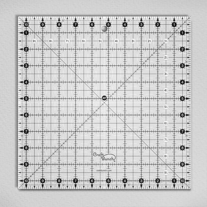 Non-Slip Square Quilt Template Ruler (10.5" x 10.5")