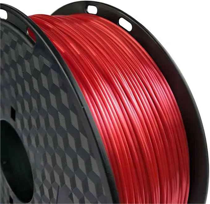 Red Silk PLA 3D Filament 1.75mm, 500g/1Kg Options, Silky Shine, Compatible for 3D Printers & 3D Pens(Red 1000g)