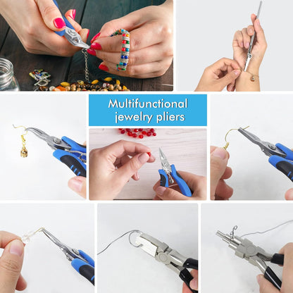 Toolour Jewelry Pliers Set Jeweler Making Tools Kit,Mini Craft Pliers Tool for Adults Beginner,Jewelry Making Supplies DIY Beading Hobby Crafting Wrapping Crimping Cutting Repair - Crafty Corner
