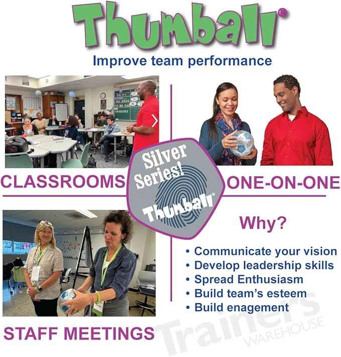 Trainers Warehouse 6" Thumball Collection, 32 Prompts for Conversation, Team Building, Relationship and Training