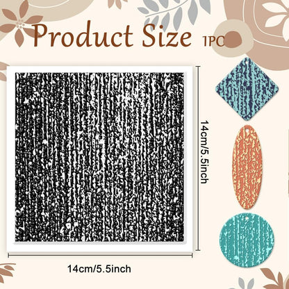 CHGCRAFT Polymer Clay Texture Sheets Sandpaper Texture Silicone Clay Texture Mat Silicone Texture Stamps Clay Modeling Pattern Pad for DIY Clay Jewelry Earrings Clay Mat