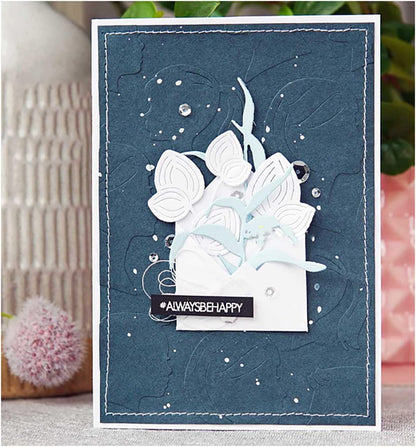 Lapoo Metal Cutting Die for Scrapbooking, 3D Backgrounds Frame New Cutting Dies DIY Album Card Making Decor Paper Craft Metal Die Cuts Party Wedding Decorations (Falling Flower 3 x 2 in)