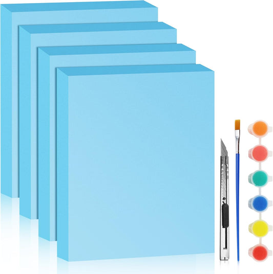 LuckyFoam Blue 4 Pack 15x12x2 inch Foam Sheets 2 Inch Thick Polystyrene Rectangles XPS Foam Board Craft for Insulating DIY Modeling Art Supplies - Crafty Corner