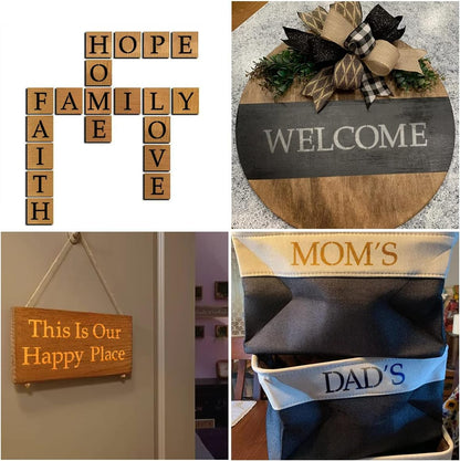 4 Inch Alphabet Letter Stencils for Painting - 70 Pack Letter and Number Stencil Templates with Signs for Painting on Wood, Reusable Letters and Numbers Stencils for Chalkboard Wood Signs & Wall Art