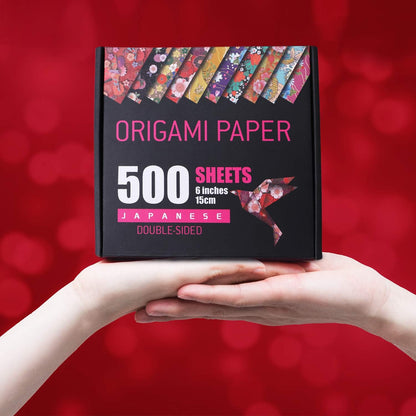 Japanese Washi Origami Paper 500 Sheets, 10 Vivid Colors, Colors Make Colorful and Easy Origami,6 Inch Square Sheet, for Kids & Adults, Papers, Arts and Crafts Projects (E-Book Included) - Crafty Corner