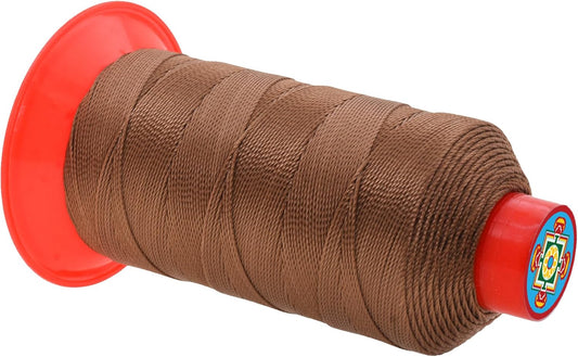 Mandala Crafts Bonded Nylon Thread - Russet Brown Heavy Duty Sewing Threads - 415 YDs Size 346 210D T350 Tex 350 for Leather, Jeans, Weaving, Outdoor, Marine, Upholstery