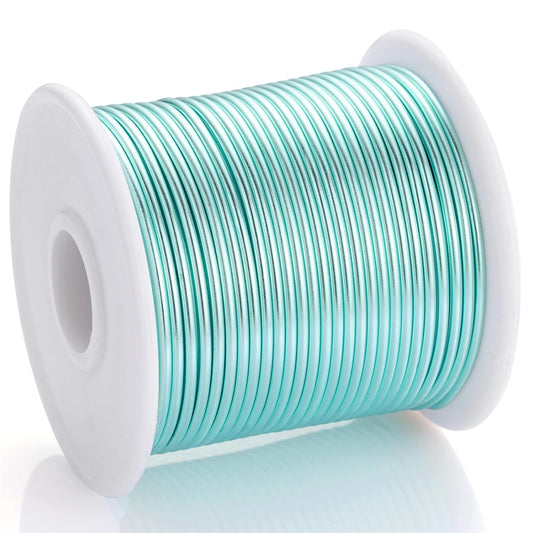 12 Gauge Ice Blue Aluminum Craft Wire (105FT) - Anodized for Jewelry Making, Beading Floral, Plant Gardening, Sculpting & Modeling Craft Wire (Ice Blue #24, 2mm) - Crafty Corner